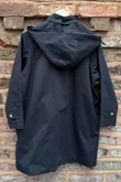Dunbar Neckerchief Hood Gaberdine Coat Ink Navy